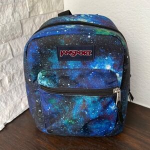 JanSport Galaxy Print Insulated Lunch Bag Blue Green Space Nebula Mini Bag